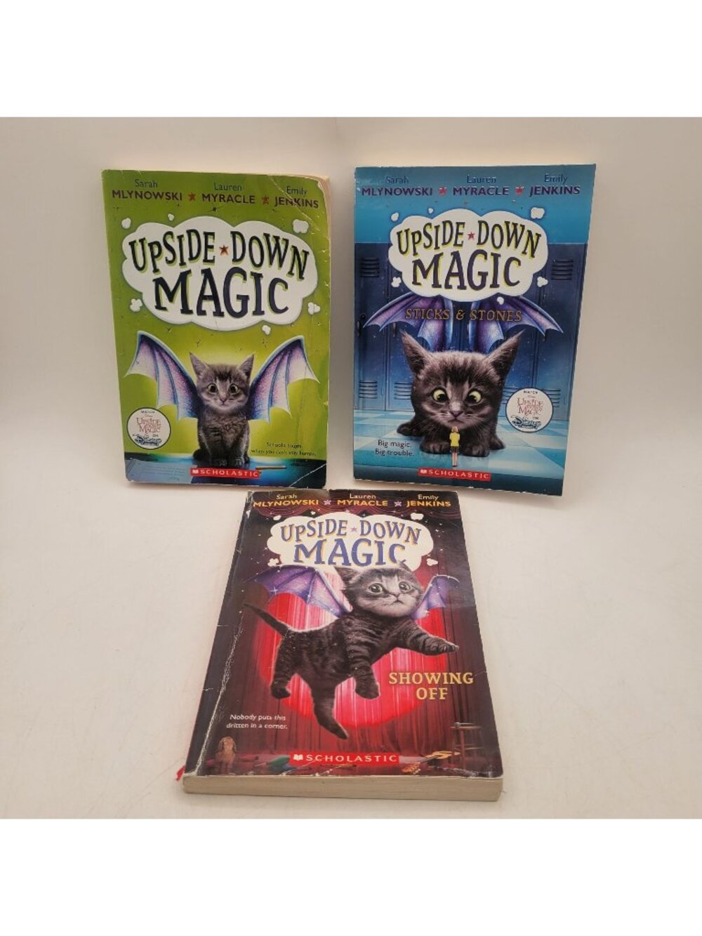 UPSIDE DOWN MAGIC #1-3 by Mlynowski Myracle Jenkins lot of Chapter Books - BK087